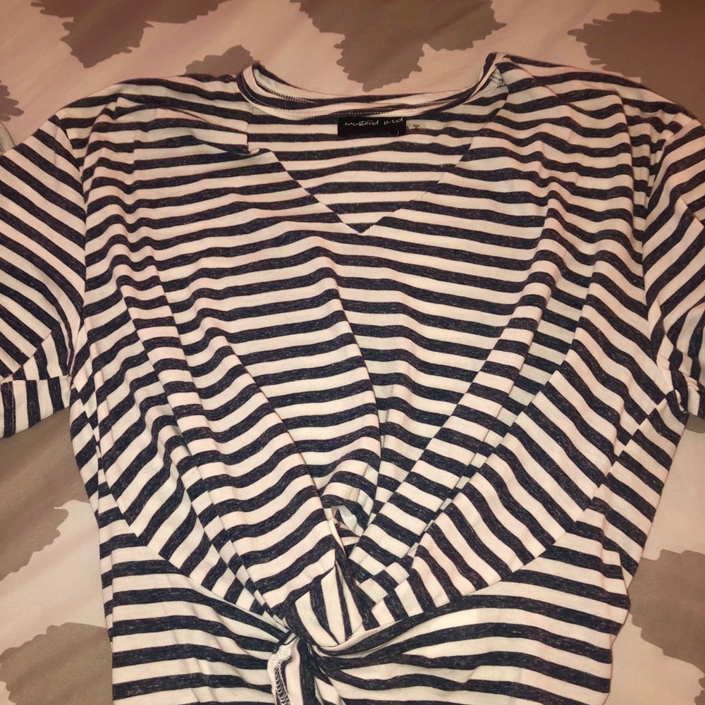 Royal Blue & White Styled crop top